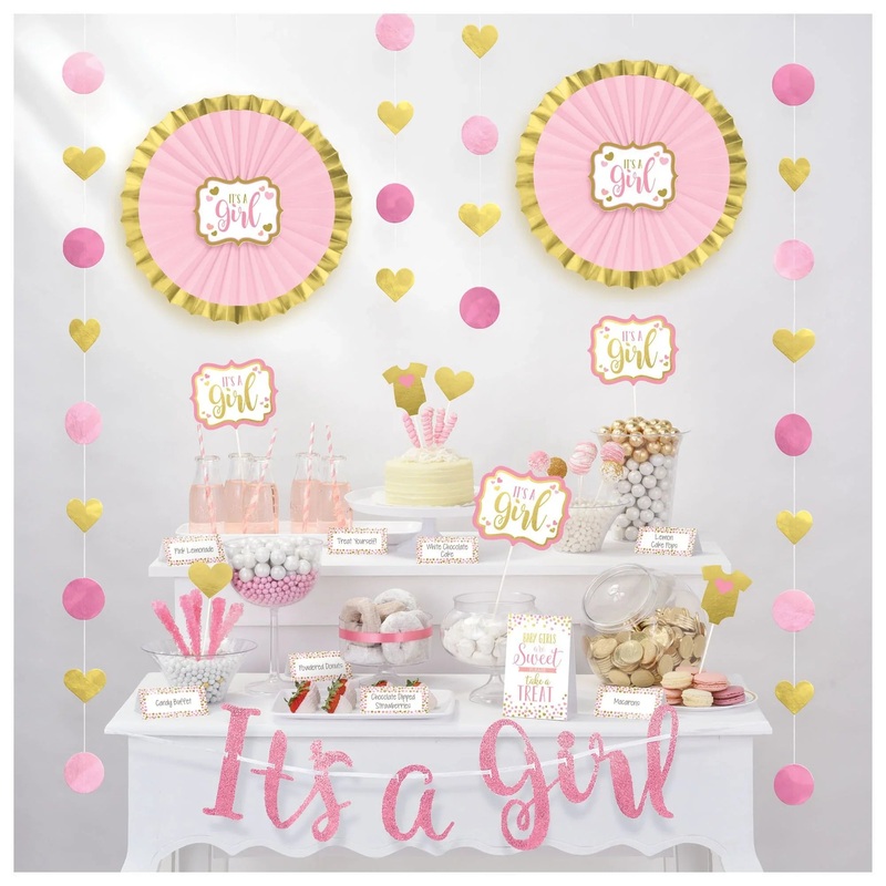 Baby Shower It’s A Girl Buffet Decorating Kit | 1kit