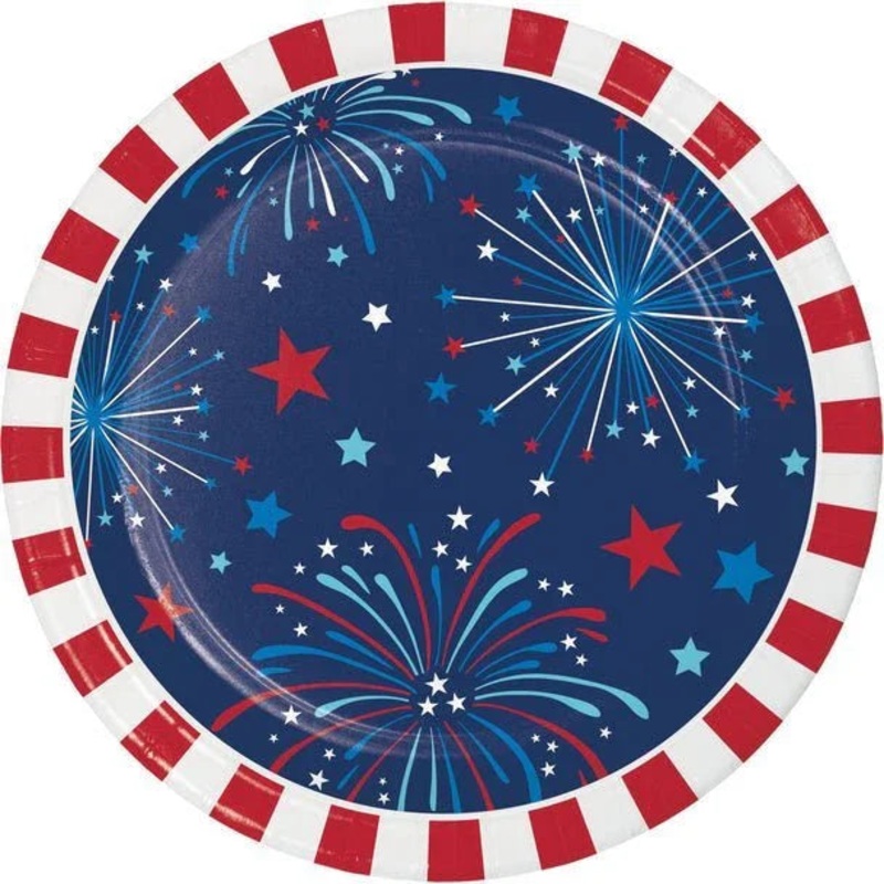 4th Of July Freedom Fireworks Dessert Plates 7 | 8ct