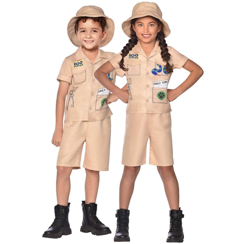 Zoo Keeper Suit Unisex Kids Dress Up Costume
