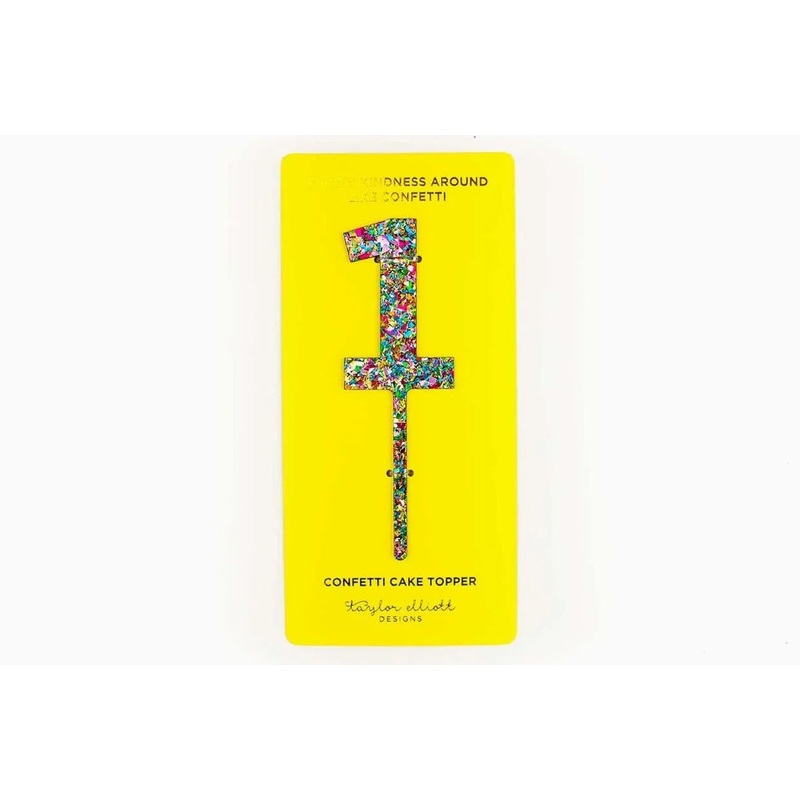 Colorful Confetti Cake Topper #1 | 1ct