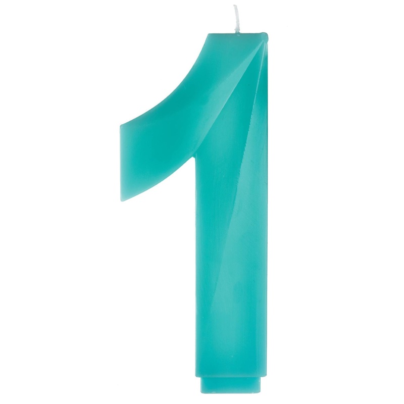 #1 Facet Candle – Aqua