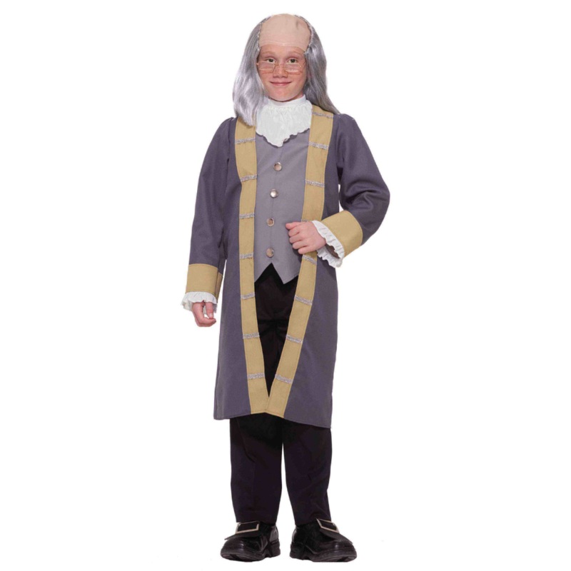 Boys Ben Franklin Costume|Medium|Large|Small|XL