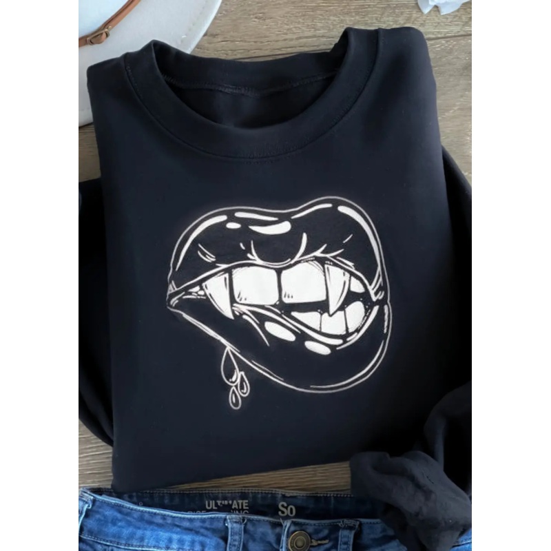 Vampire Mood Black Goth Sweater