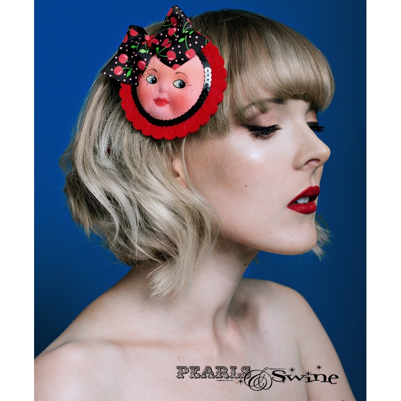 Vintage Doll Face Hair Clip Pipsy