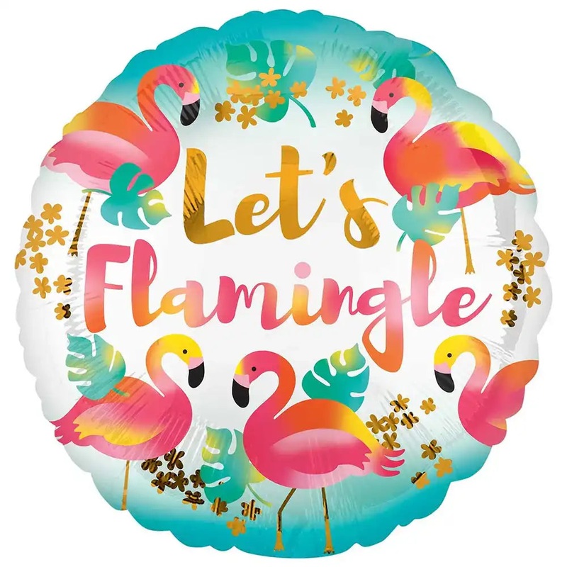 ‘Let’s Flamingle’ Foil Balloon