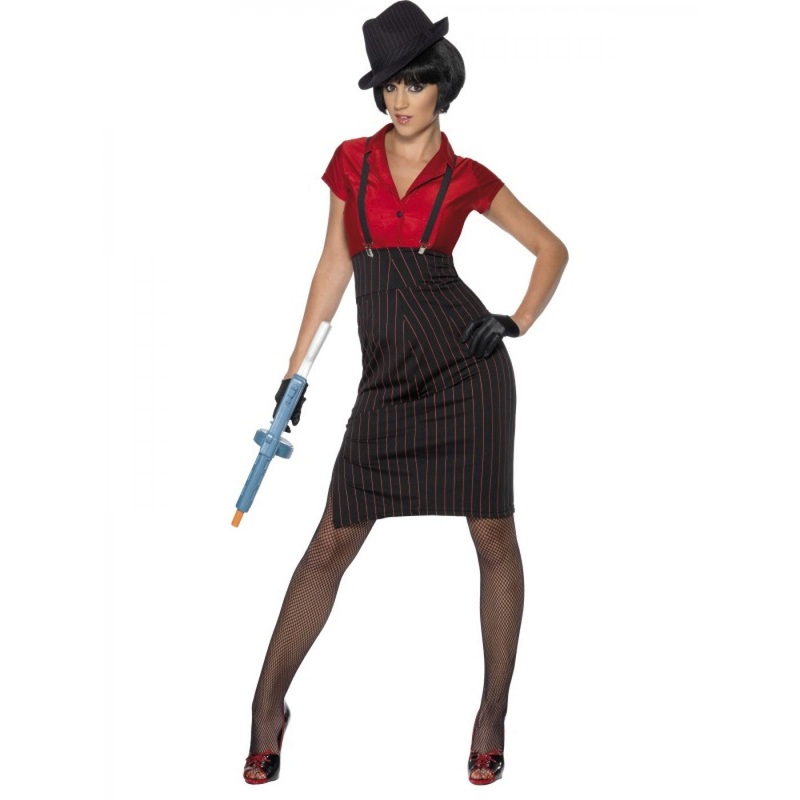 1920s Gangster Costume Red and Black