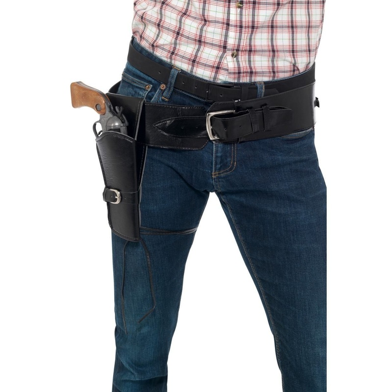 ADULT FAUX LEATHER HOLSTER WITH BELT