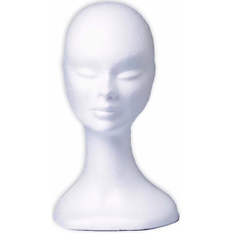 White Polystyrene Head for Wigs